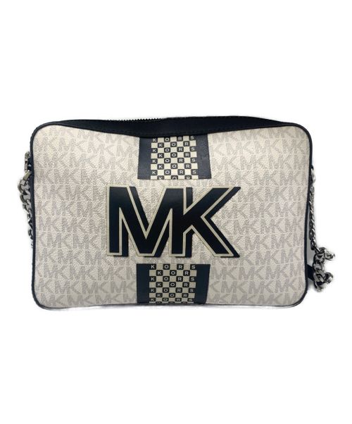 MICHAEL KORS（マイケルコース）MICHAEL KORS (マイケルコース) ショルダーバッグ ブラック×ホワイトの古着・服飾アイテム