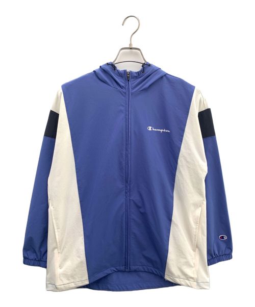 Champion（チャンピオン）Champion (チャンピオン) ナイロンパーカー ブルー×ホワイト サイズ:Ｍの古着・服飾アイテム