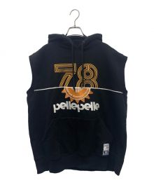 pellepelle（ペレペレ）の古着「ノースリーブパーカー」｜オレンジ×ブラック