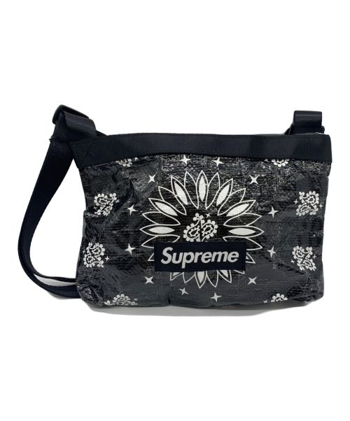 SUPREME（シュプリーム）Supreme (シュプリーム) Bandana Tarp Side Bag ブラックの古着・服飾アイテム