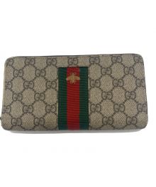 GUCCI（グッチ）の古着「ラウンドファスナー長財布」｜ベージュ