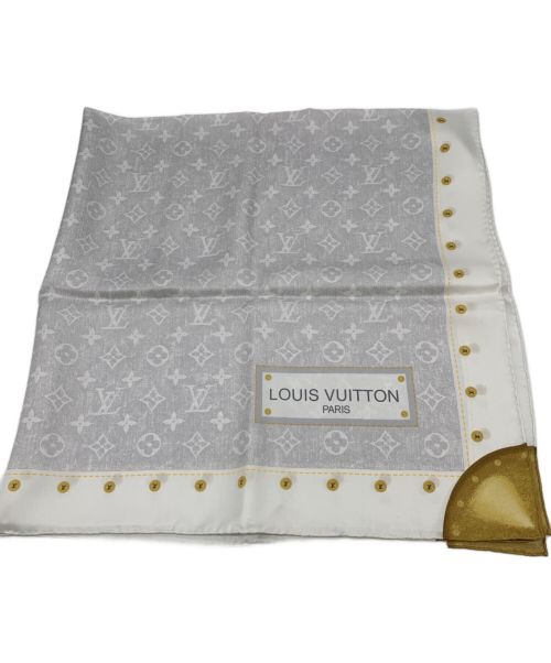 LOUIS VUITTON（ルイ ヴィトン）LOUIS VUITTON (ルイ ヴィトン) シルクスカーフ ホワイトの古着・服飾アイテム