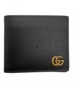 GUCCIグッチ）の古着「GGマーモント2つ折り財布」｜ブラック