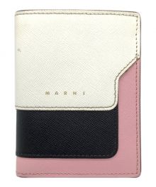 MARNI（マルニ）の古着「2つ折り財布」｜ピンク×ホワイト