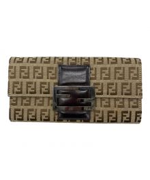 FENDI（フェンディ）の古着「長財布　ズッカ柄 」｜ブラウン×ベージュ