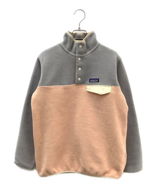 Patagonia（パタゴニア）Patagonia (パタゴニア) シンチラ・スナップT・プルオーバー ベージュ×グレー×ピンク サイズ:XSの古着・服飾アイテム