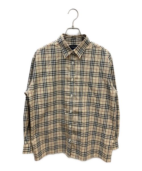 BURBERRY GOLF（バーバリーゴルフ）BURBERRY GOLF (バーバリーゴルフ) ノバチェックシャツ ブラウン サイズ:Ｍの古着・服飾アイテム