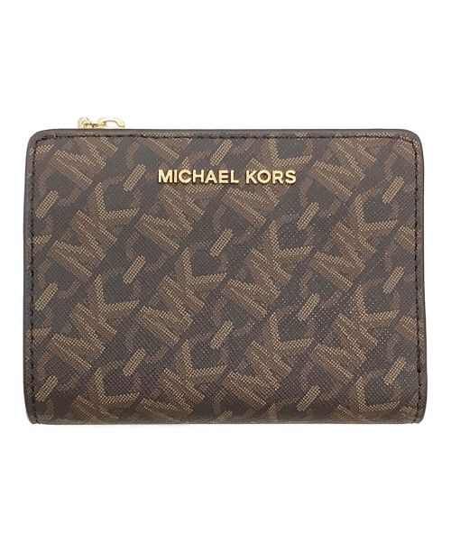 MICHAEL KORS（マイケルコース）MICHAEL KORS (マイケルコース) 二つ折り財布 ブラウンの古着・服飾アイテム