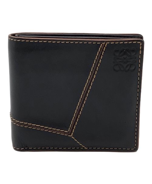 LOEWE（ロエベ）LOEWE (ロエベ) PUZZLE STITCHES BIFOLD WALLET ダークブラウンの古着・服飾アイテム