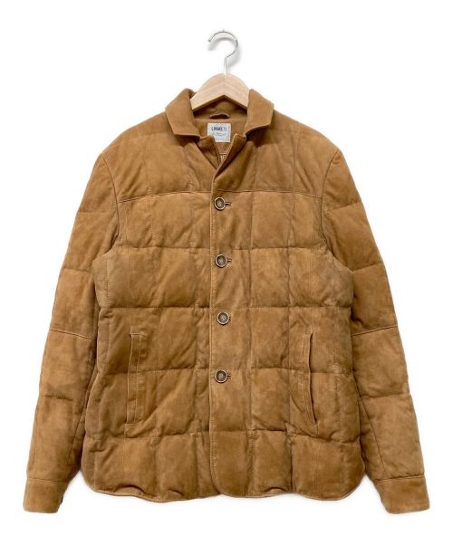 EMMETI（エンメティ）EMMETI (エンメティ) ダウンスウェードジャケット ブラウン サイズ:Lの古着・服飾アイテム