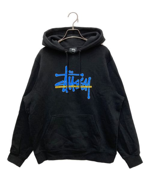 stussy（ステューシー）stussy (ステューシー) プルオーバーパーカー ブラック サイズ:Sの古着・服飾アイテム