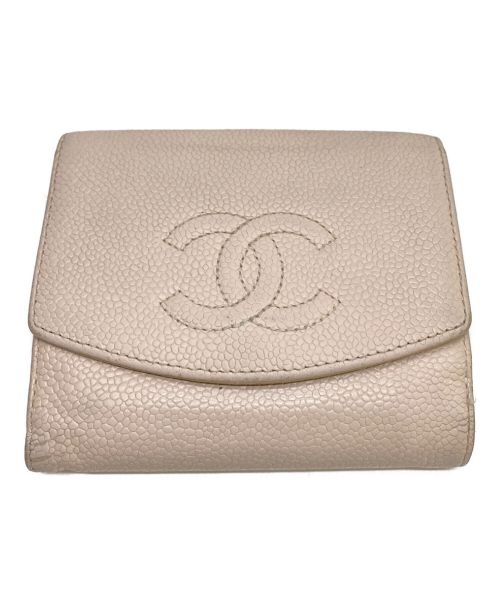 CHANEL（シャネル）CHANEL (シャネル) 2つ折り財布 ピンクの古着・服飾アイテム