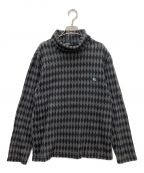 BURBERRY BLACK LABELバーバリーブラックレーベル）の古着「ハイネックニット」｜グレー×ブラック