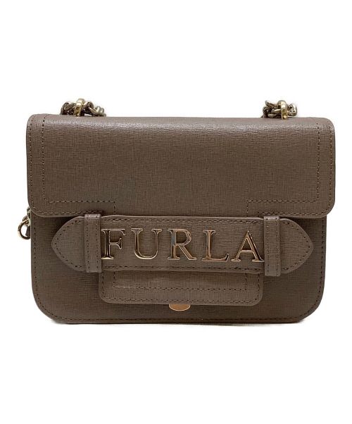 FURLA（フルラ）FURLA (フルラ) チェーンショルダーバッグ ブラウンの古着・服飾アイテム