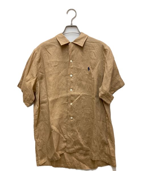 POLO RALPH LAUREN（ポロ・ラルフローレン）POLO RALPH LAUREN (ポロ・ラルフローレン) リネン半袖シャツ ベージュ サイズ:Mの古着・服飾アイテム