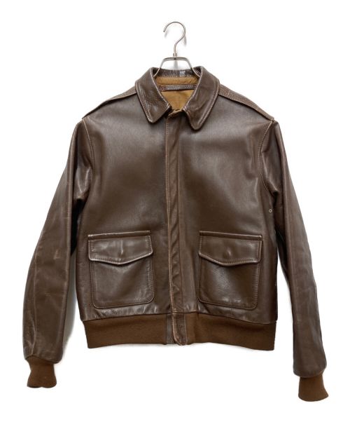 Aero LEATHER（エアロレザー）Aero LEATHER (エアロレザー) A2ジャケット ブラウン サイズ:40の古着・服飾アイテム