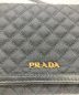 中古・古着 PRADA (プラダ) キルティングショルダーウォレット ブラック：27000円