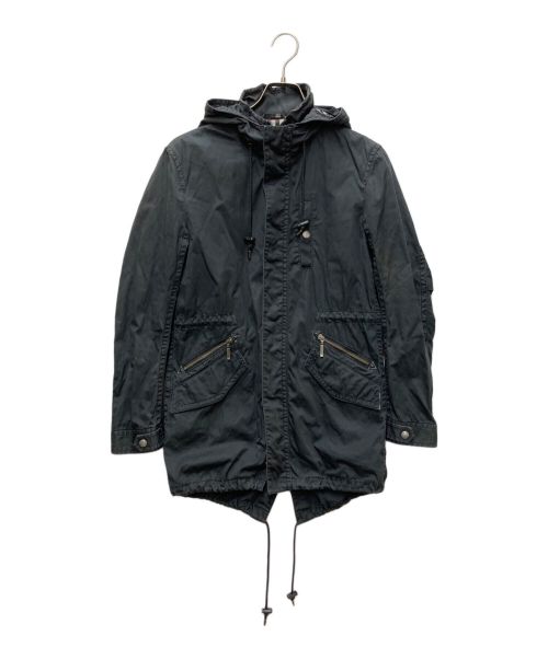 BURBERRY BLACK LABEL（バーバリーブラックレーベル）BURBERRY BLACK LABEL (バーバリーブラックレーベル) フーデットモッズコート ブラック サイズ:Mの古着・服飾アイテム