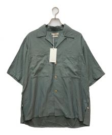 YOKE（ヨーク）の古着「WIDE FIT OPEN COLLAR SHIRT」｜グリーン