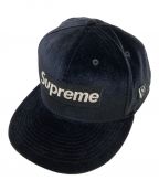 New Era×SUPREMEニューエラ×シュプリーム）の古着「ベロアキャップ」｜ブラック