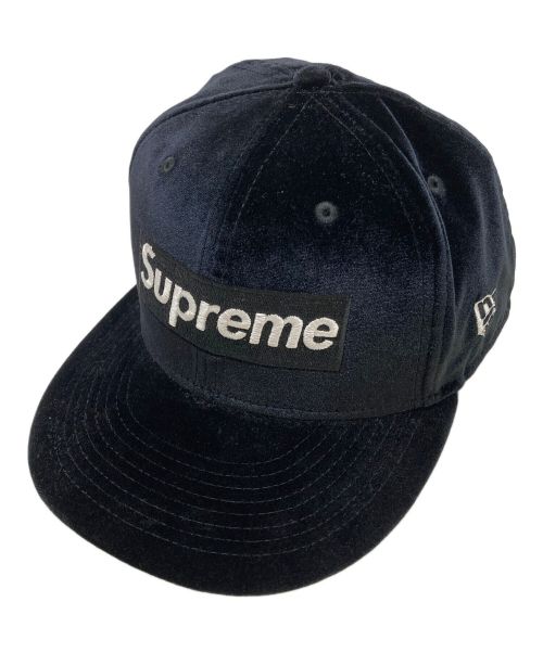 New Era（ニューエラ）New Era (ニューエラ) SUPREME (シュプリーム) ベロアキャップ ブラックの古着・服飾アイテム