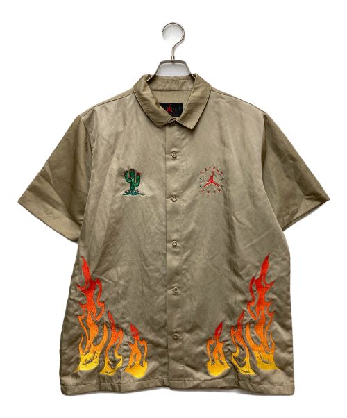 JORDAN（ジョーダン）JORDAN (ジョーダン) travis cactus 半袖シャツ カーキ サイズ:Lの古着・服飾アイテム