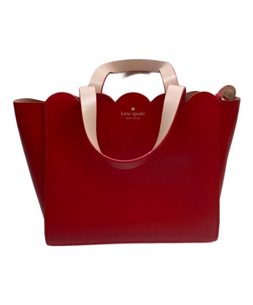 Kate Spade（ケイトスペード）Kate Spade (ケイトスペード) 2WAYハンドバッグ レッドの古着・服飾アイテム