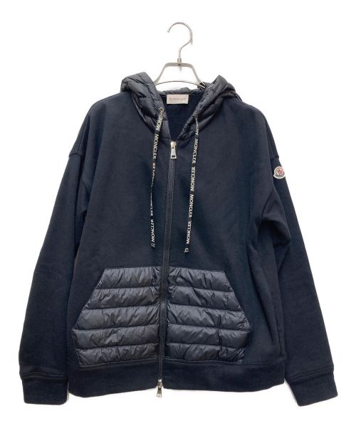 MONCLER（モンクレール）MONCLER (モンクレール) ダウン切替ジップパーカー ブラック サイズ:Mの古着・服飾アイテム