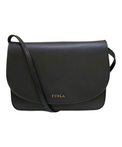 FURLA（フルラ）FURLA (フルラ) フラップショルダーバッグ ブラックの古着・服飾アイテム