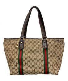 GUCCI（グッチ）の古着「GGキャンバストートバッグ シェリーライン」｜ブラウン