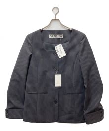 OPEN YY（オープンワイワイ）の古着「SQUARE NECK JACKET」｜ブラック