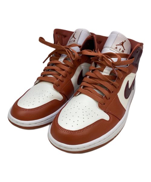 NIKE（ナイキ）NIKE (ナイキ) WMNS AIR JORDAN 1 MID ブラウン×ホワイト サイズ:US9.5の古着・服飾アイテム