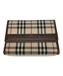 BURBERRY（バーバリー）の古着「ノバチェック3つ折り財布」｜ベージュ