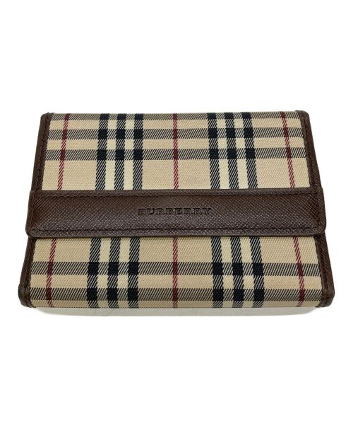 BURBERRY（バーバリー）BURBERRY (バーバリー) ノバチェック3つ折り財布 ベージュの古着・服飾アイテム