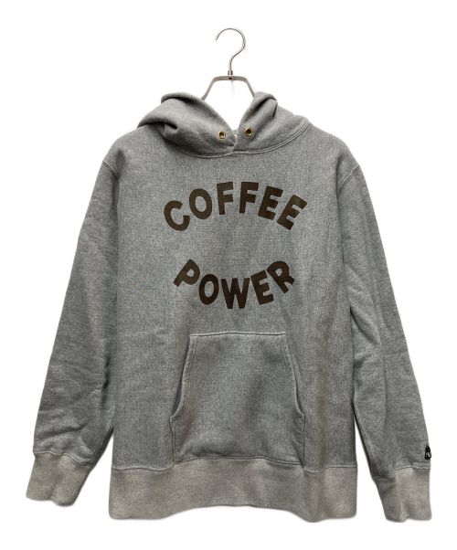 TACOMA FUJI RECORDS（タコマ フジ レコード）TACOMA FUJI RECORDS (タコマ フジ レコード) COFFEE POWER HOODIE グレー サイズ:Mの古着・服飾アイテム