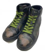 COACHコーチ）の古着「Clip High Top Sneaker In Signature Canvas With Camo Print」｜ブラック×迷彩