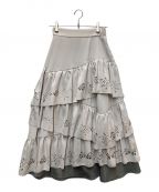 Ado×HAREアド×ハレ）の古着「LASER CUT TIERED SKIRT」｜ベージュ