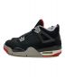 NIKE (ナイキ) AIR JORDAN 4 RETRO (GS) ブラック×レッド サイズ:US 4Y：7000円