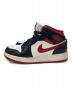 NIKE (ナイキ) AIR JORDAN 1 MID(GS) ブラック×レッド サイズ:5Y：7000円