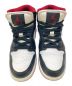 中古・古着 NIKE (ナイキ) AIR JORDAN 1 MID(GS) ブラック×レッド サイズ:5Y：7000円