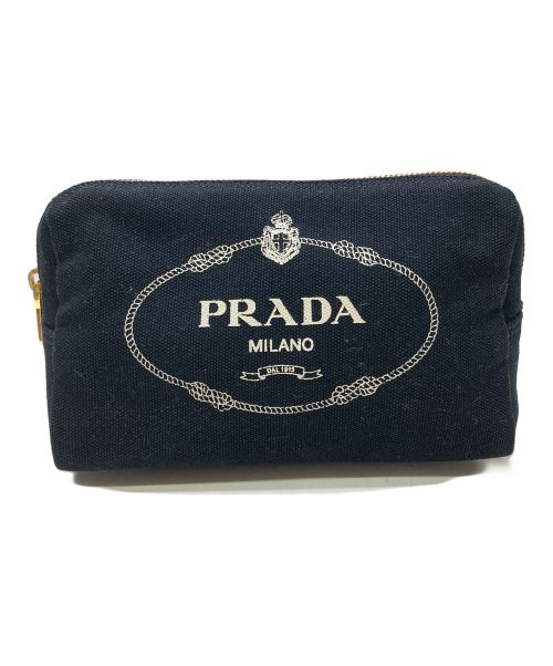 PRADA（プラダ）PRADA (プラダ) キャンバスポーチ CANAPA LOGOの古着・服飾アイテム