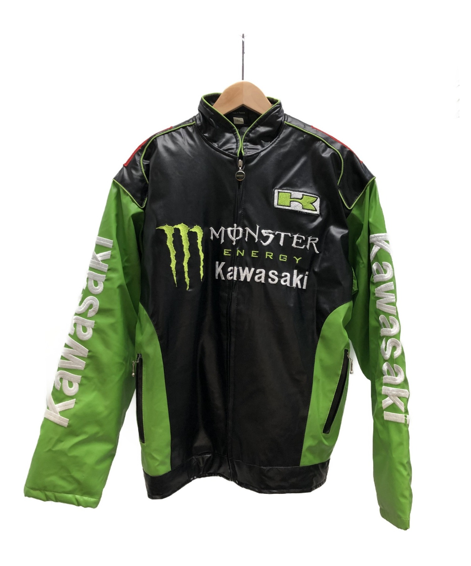 中古 古着通販 Kawasaki カワサキ バイクジャケット グリーン ブラック サイズ L ブランド 古着通販 トレファク公式 Trefac Fashion