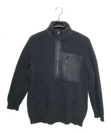 Y-3（ワイスリー）の古着「M CH3 KNIT HALF ZIP」｜ブラック