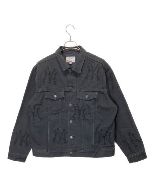 Supreme×NEW YORK YANKEES（シュプリーム×ニューヨークヤンキース）Supreme×NEW YORK YANKEES (シュプリーム×ニューヨークヤンキース) Denim Trucker Jacket ブラック サイズ:Lの古着・服飾アイテム