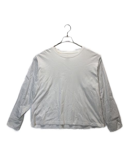 MM6 Maison Margiela（エムエムシックス メゾンマルジェラ）MM6 Maison Margiela (エムエムシックス メゾンマルジェラ) ロングスリーブカットソー ホワイト サイズ:Sの古着・服飾アイテム