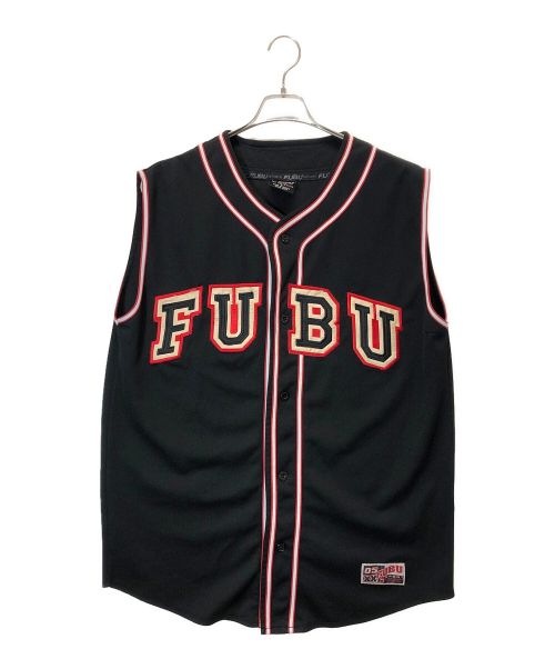 FUBU（フブ）FUBU (フブ) ゲームシャツ レッド×ブラック サイズ:Ｌの古着・服飾アイテム