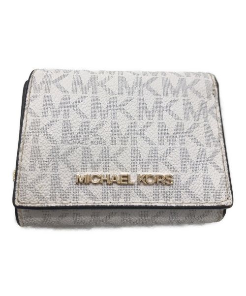 MICHAEL KORS（マイケルコース）MICHAEL KORS (マイケルコース) 3つ折り財布 ライトグレーの古着・服飾アイテム