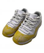 NIKEナイキ）の古着「Nike WMNS Air Jordan 11 Retro Low Yellow Snake Skin」｜ホワイト×イエロー