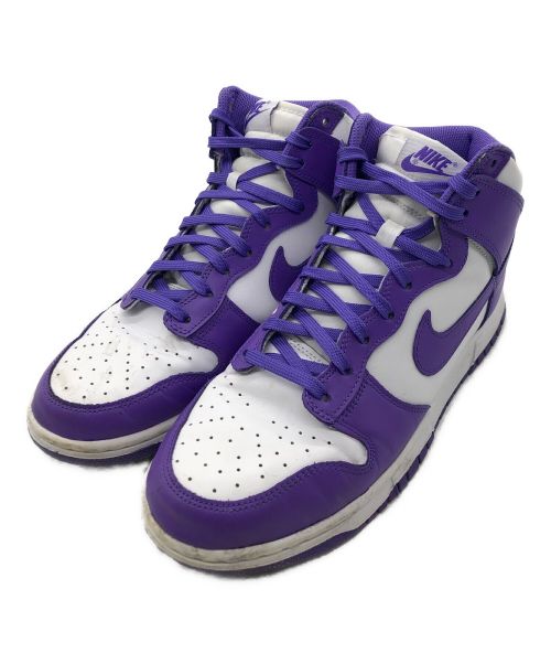 NIKE（ナイキ）NIKE (ナイキ) Nike WMNS Dunk High ホワイト×パープル サイズ:27の古着・服飾アイテム