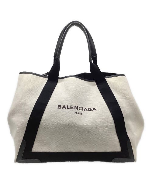 BALENCIAGA（バレンシアガ）BALENCIAGA (バレンシアガ) トートバッグ ホワイト×ブラックの古着・服飾アイテム